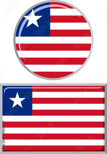 Free Download Liberian round and square icon flag. Vector illustration. - GFXLoad
