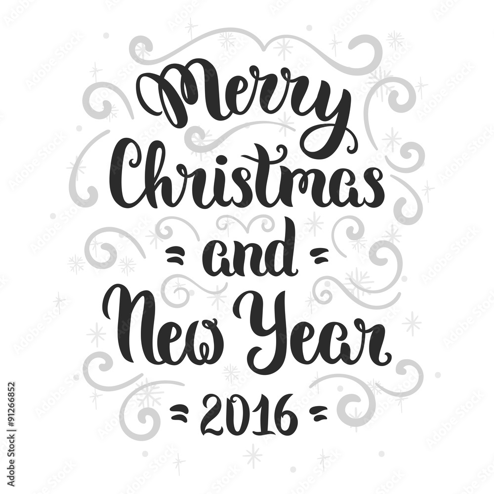 Merry Christmas lettering