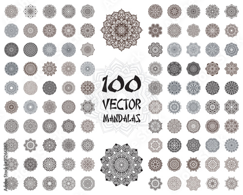 Vector mandala ornaments set