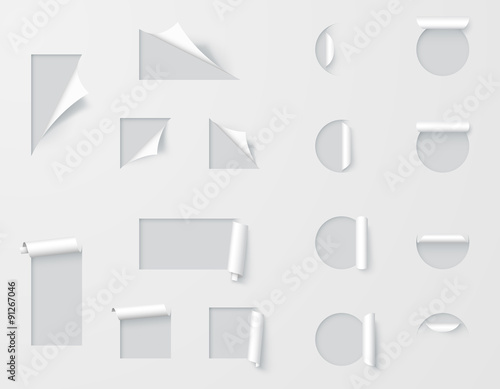 Paper Cut Out Labels Pealed Back Template
