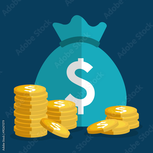 Money saving, business and finance design.
