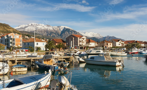 View of Tivat city, Montenegro photo