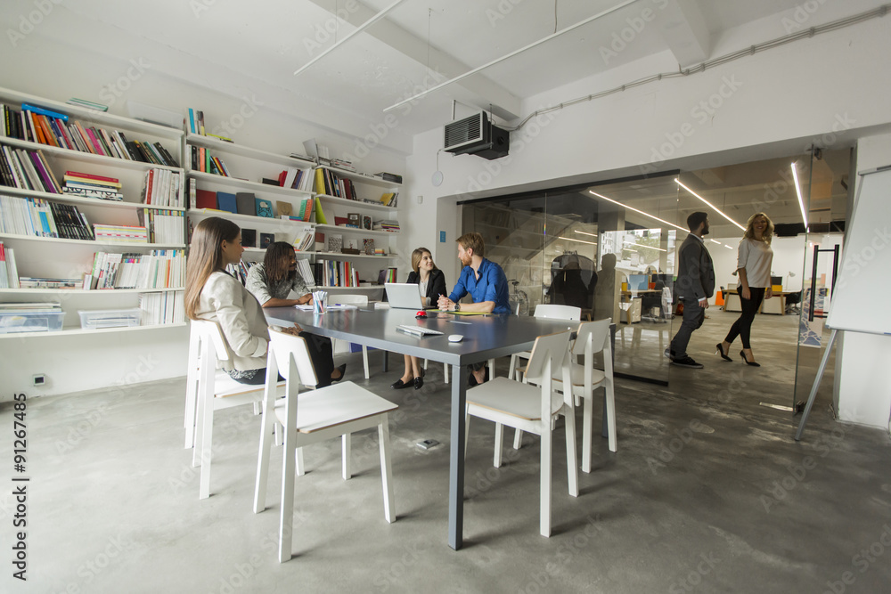 Multiethnic people in the office Multiethnic people in the office