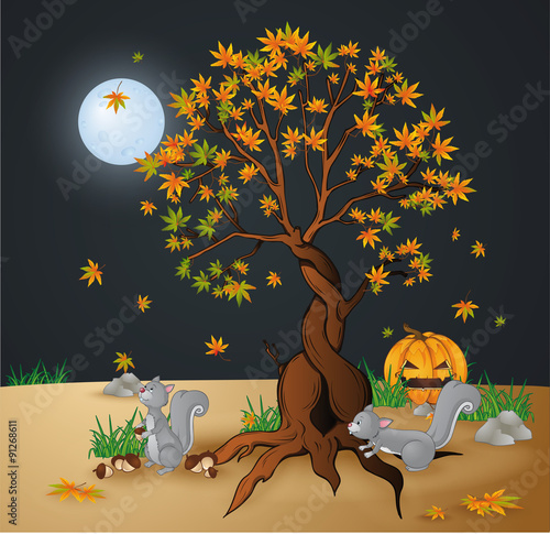 Vollmondnacht zu Halloween 