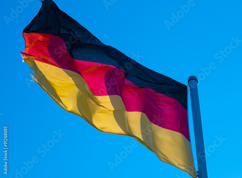 Deutschland Flagge im Wind