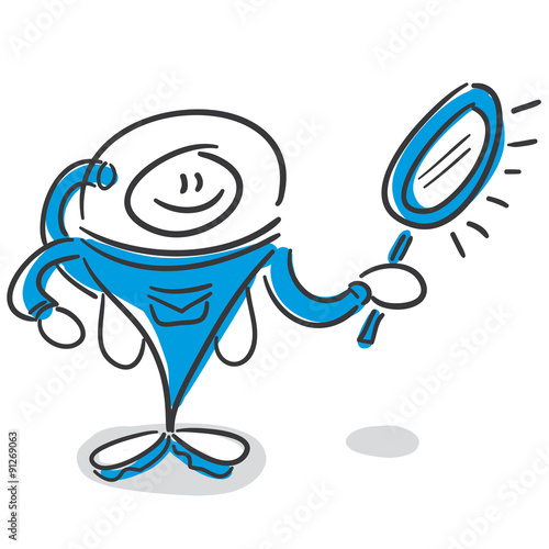 Stick Figure Series Blue