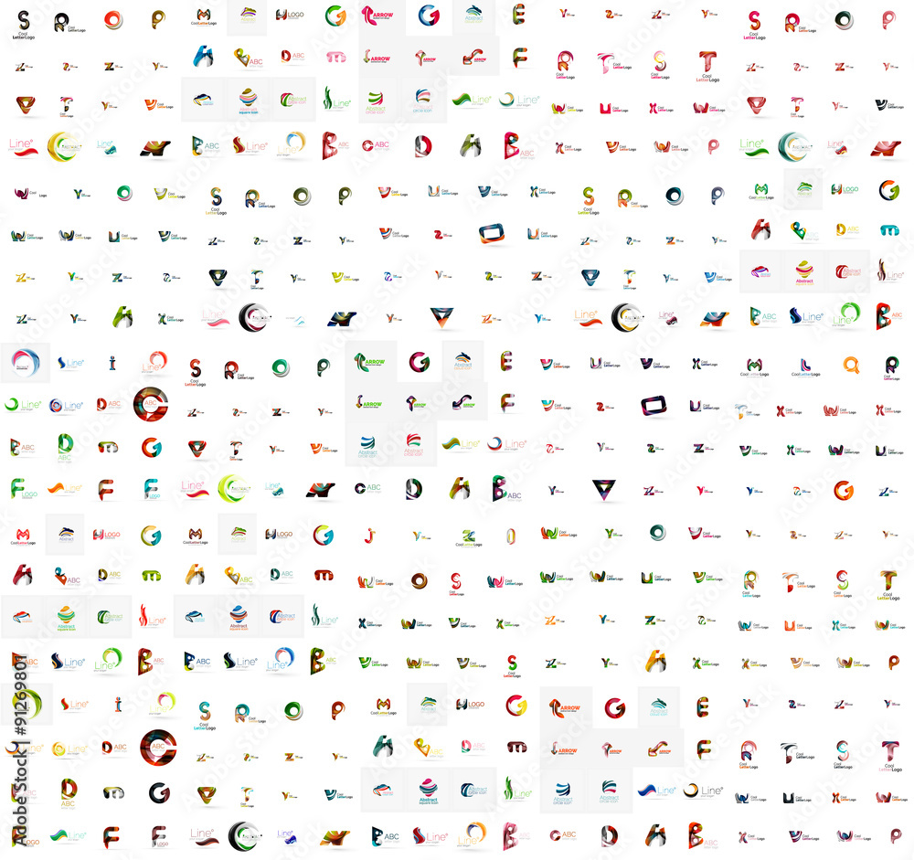 Mega set of letter logos Mega set of letter logos