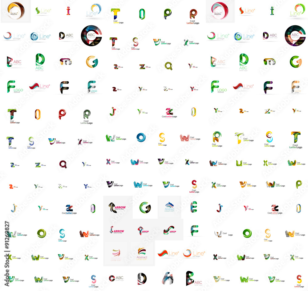Mega set of letter logos Mega set of letter logos