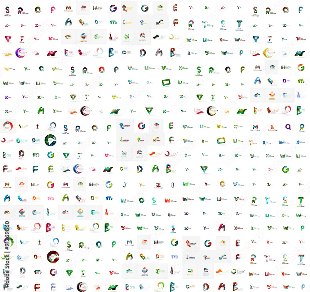 Mega set of letter logos Mega set of letter logos