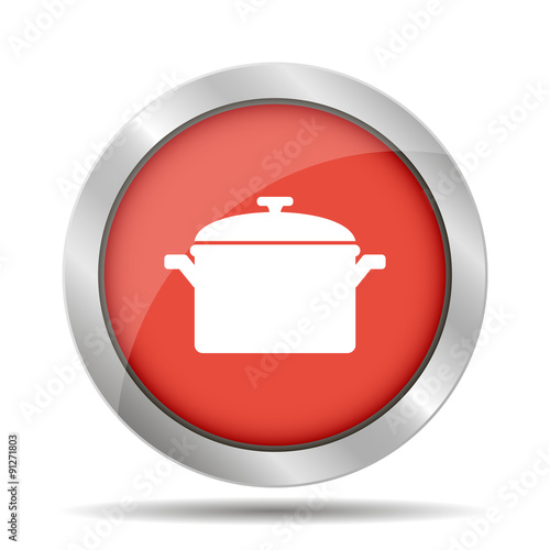 Saucepan icon. Vector illustration.