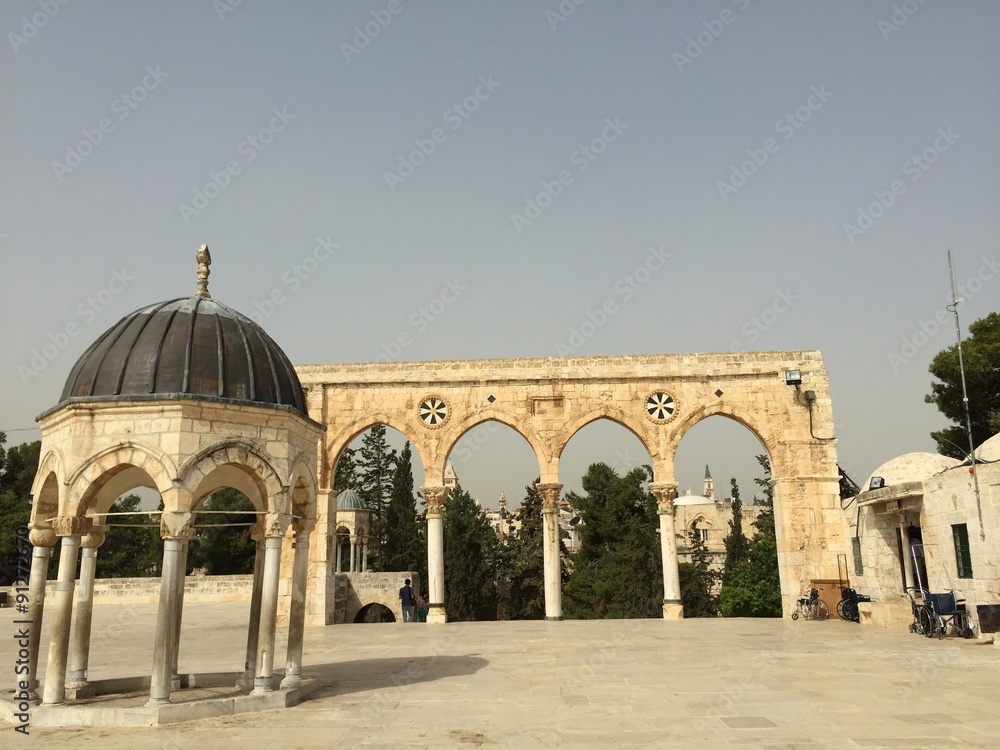 Fototapeta premium Esplanada meczetów, Kopuła na Skale, Jerozolima, Izrael