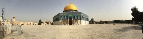 Spianata delle Moschee, Cupola della Roccia, Gerusalemme, panoramica, Israele photo
