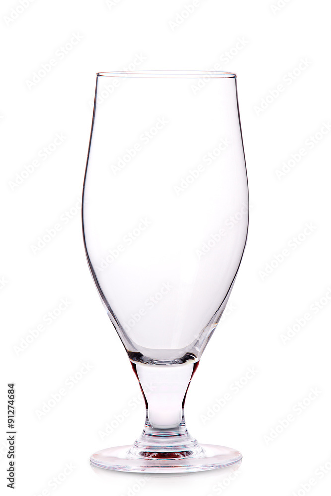 Empty beer glass isolated on white background Empty beer glass isolated on white background
