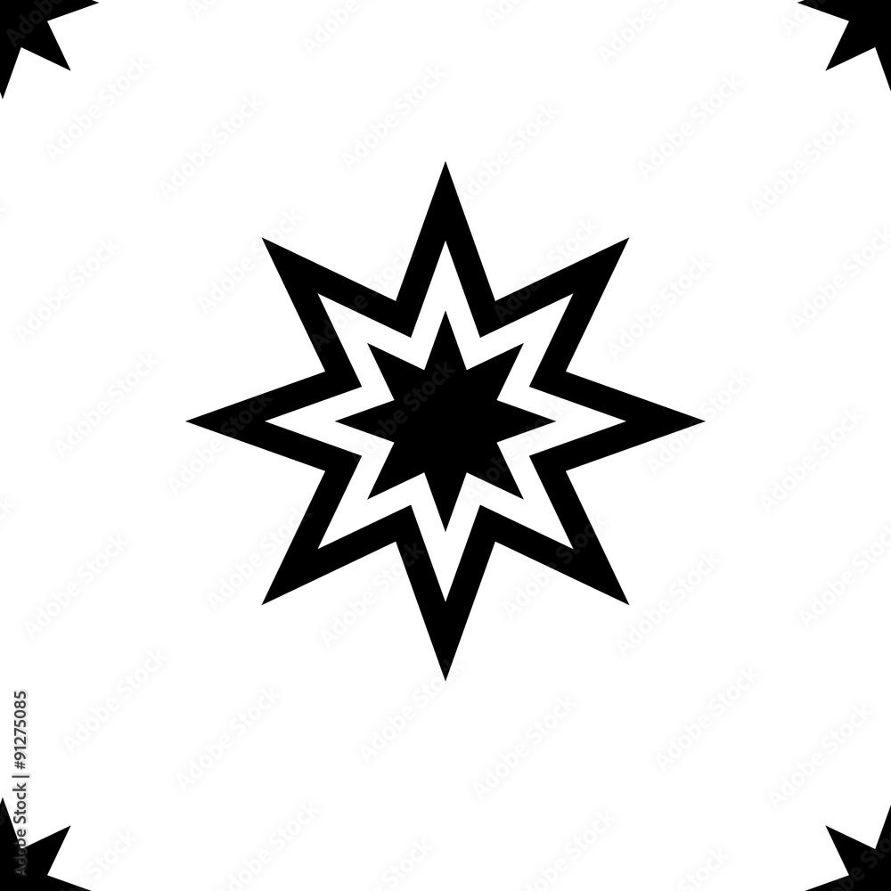 Monochrome geometric seamless pattern with Christmas stars Monochrome geometric seamless pattern with Christmas stars