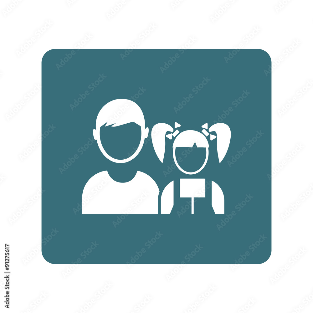Fototapeta premium Girl and boy icon