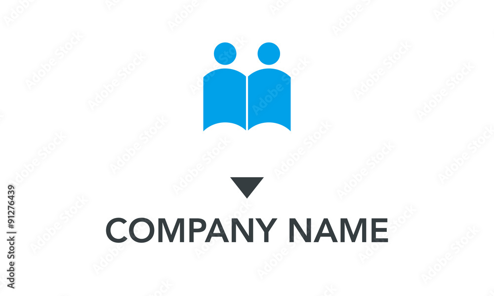 people with book pencil logo design concept people with book pencil logo design concept
