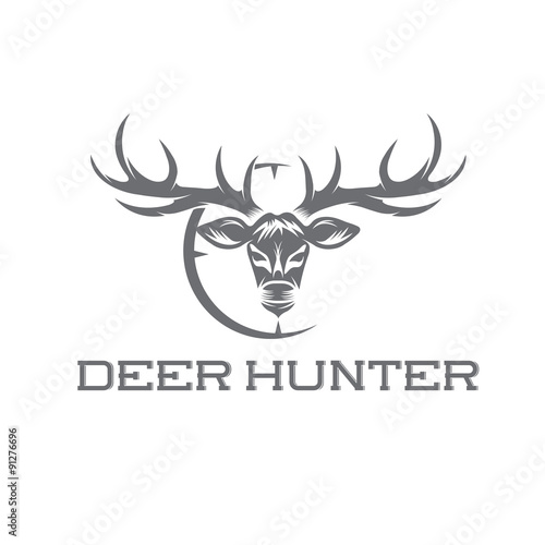 deer hunter vector design template © UVAconcept