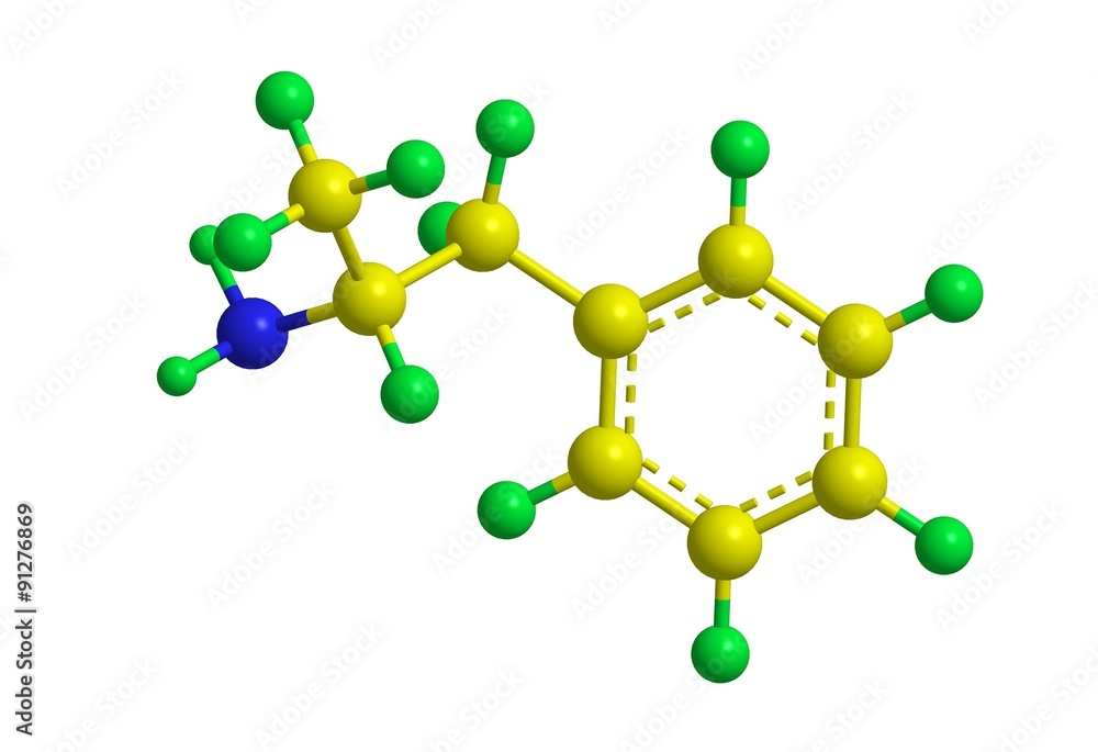 Molecular structure of amphetamine Molecular structure of amphetamine