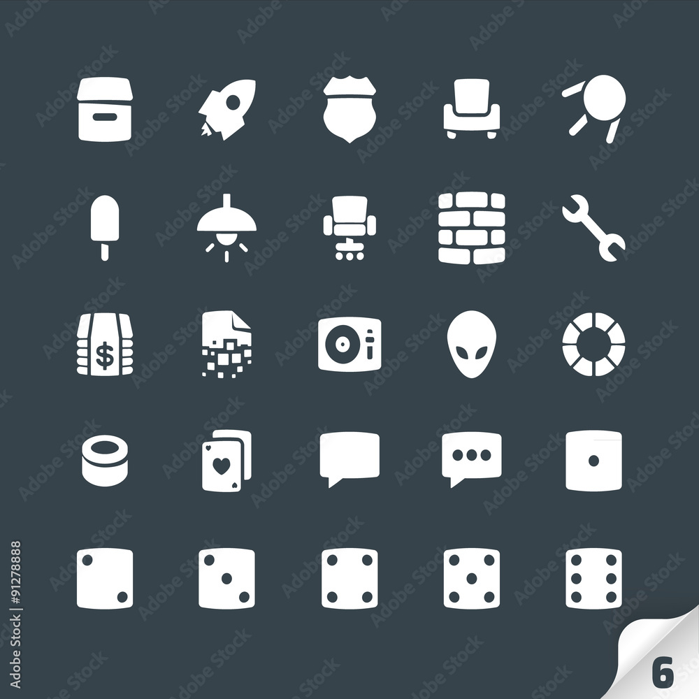 Set of Office and Media Icons Set of Office and Media Icons