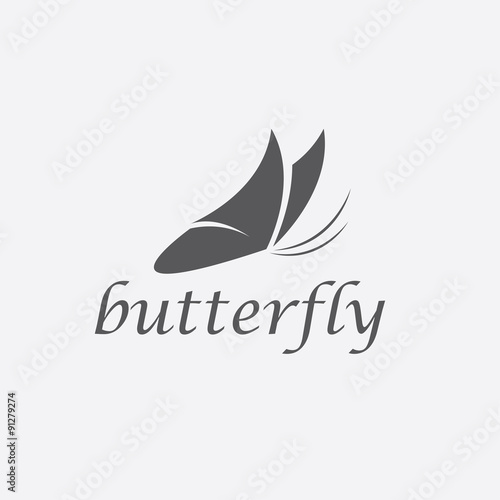 abstract cute butterfly vector design template
