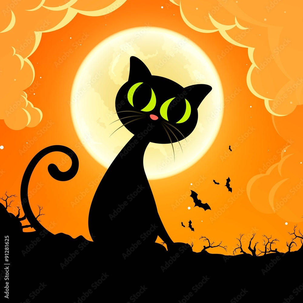 Vector Illustration of a Black Cat Vector Illustration of a Black Cat