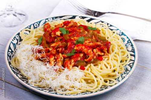 Spaghetti with Meat and Tomato Sauce