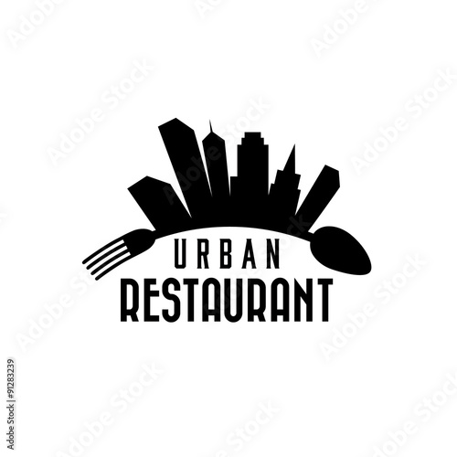 urban restaurant vector design template
