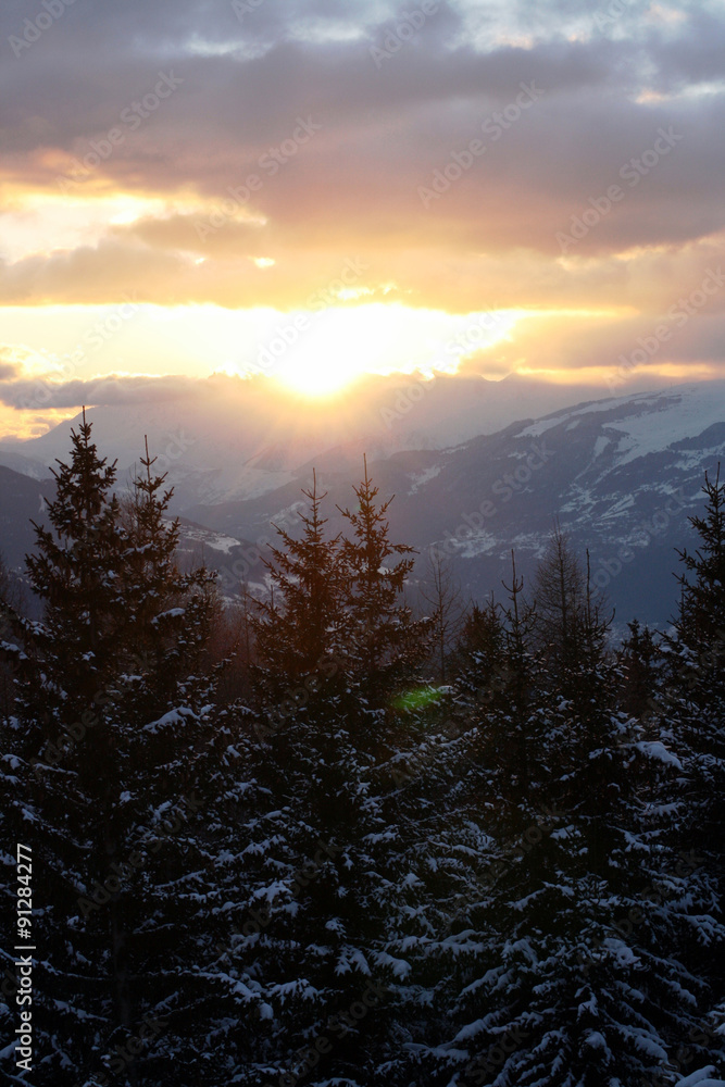 Mountain sunset
