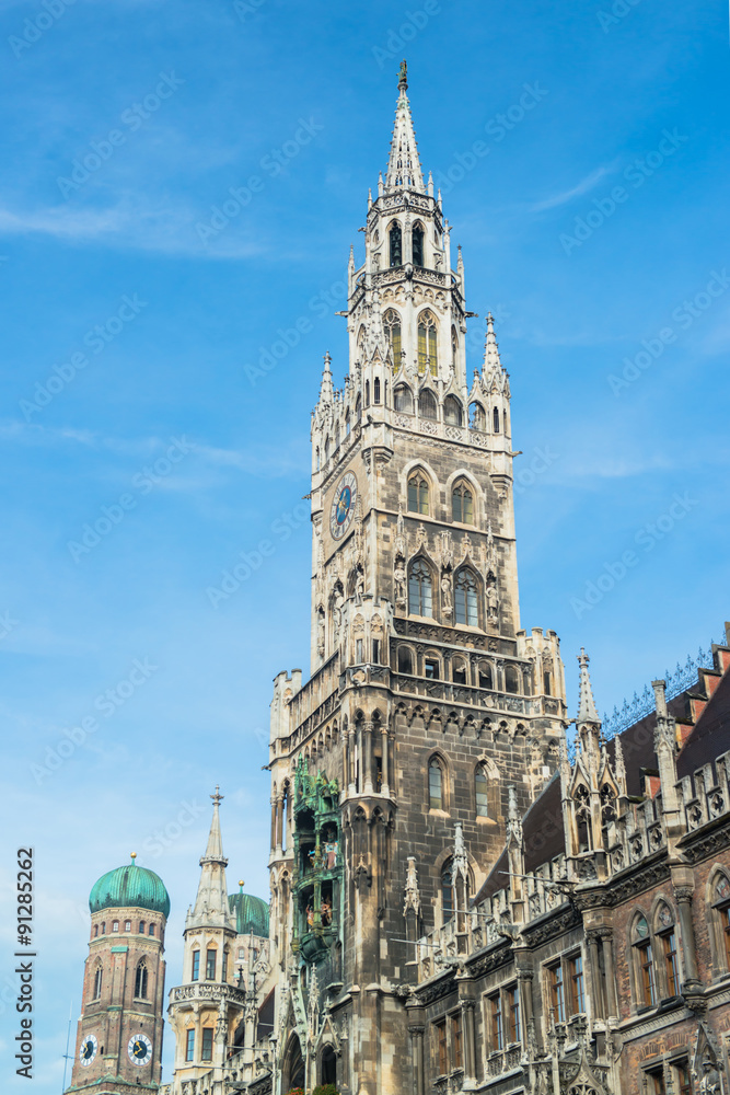 Fototapeta premium Munchen New Town Hall Marienplatz