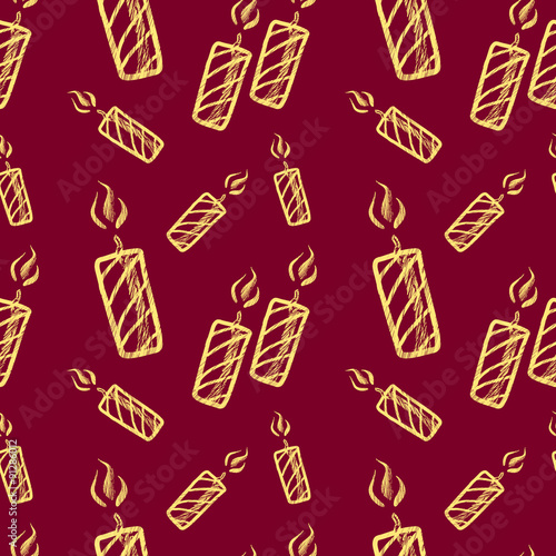 Seamless patternwith candles