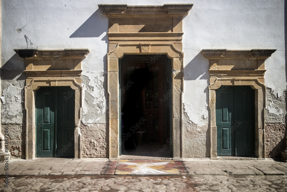 Doors of Igreja Matriz Church, Historic Paraty, Rio de Janeiro, Brazil 