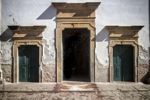 Doors of Igreja Matriz Church, Historic Paraty, Rio de Janeiro, Brazil 