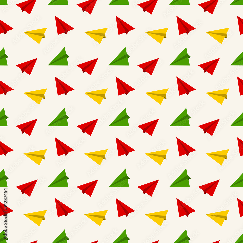 Seamless pattern with paper plane. Seamless pattern with paper plane.