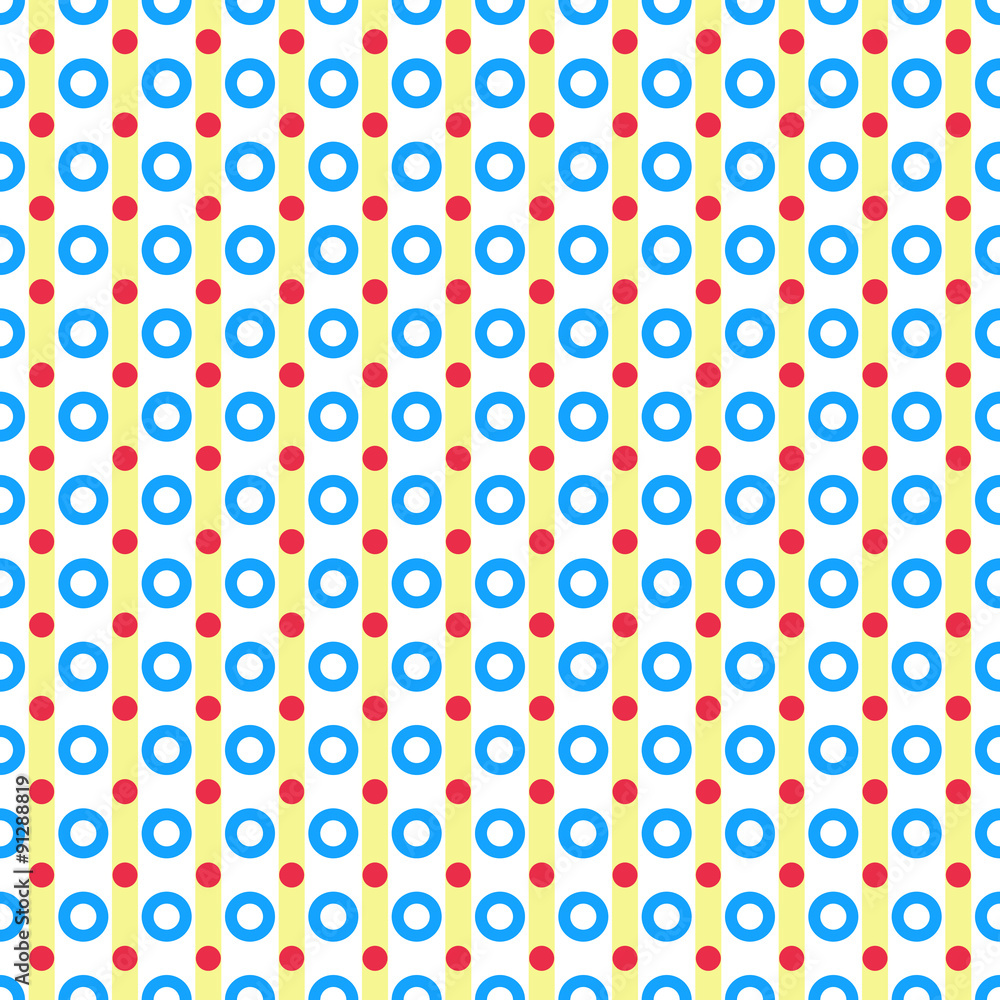 seamless pattern of circles and lines