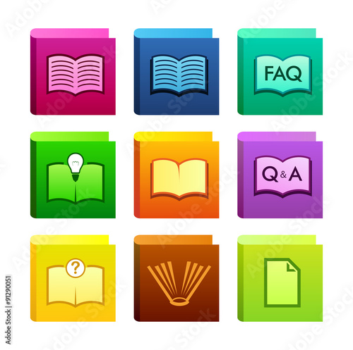 Set of Book icons