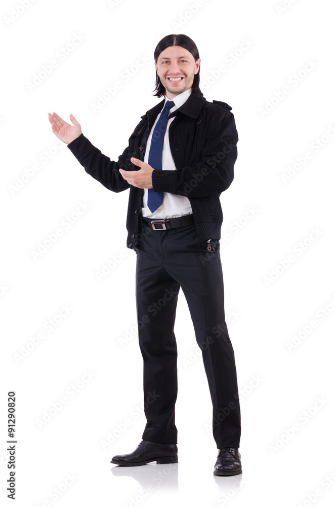 Young businessman isolated on white Young businessman isolated on white