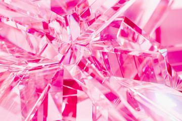 abstract pink background of crystal refractions