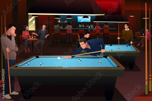 People Playing Billiard