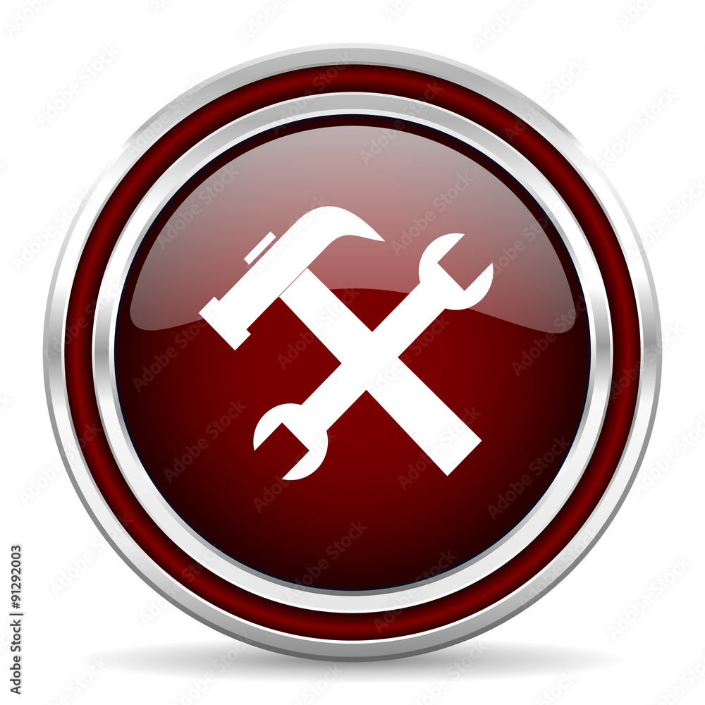 tool red glossy web icon tool red glossy web icon