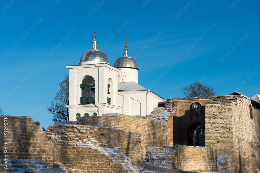 Old fortress since 14 century located in Izborsk, Pskov region, Russia Old fortress since 14 century located in Izborsk, Pskov region, Russia