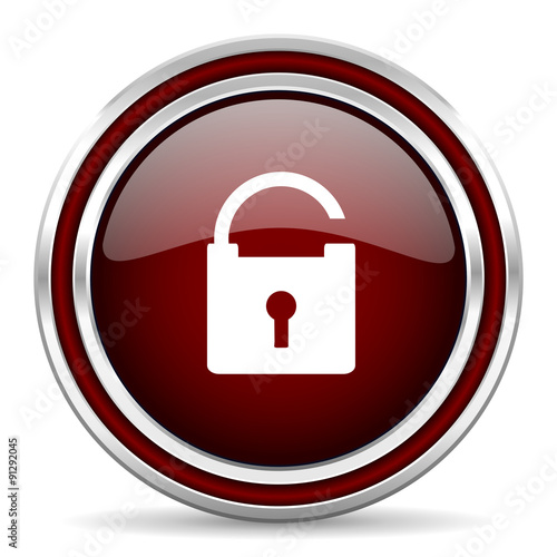 Free Download padlock red glossy web icon - GFXLoad