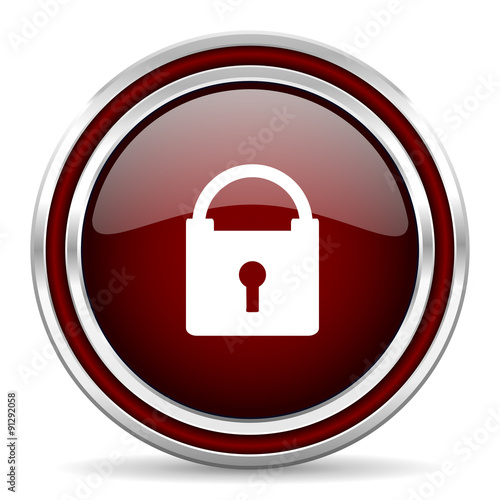 Free Download padlock red glossy web icon - GFXLoad