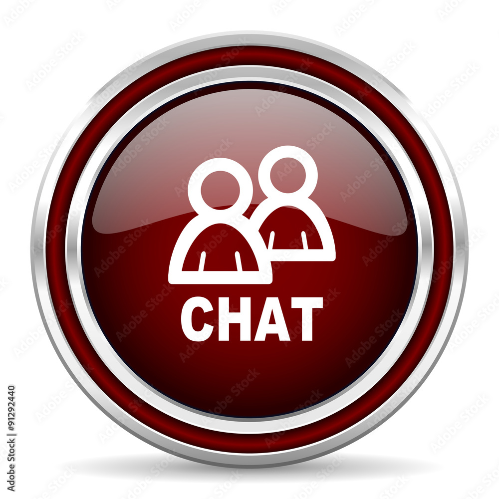 chat red glossy web icon chat red glossy web icon