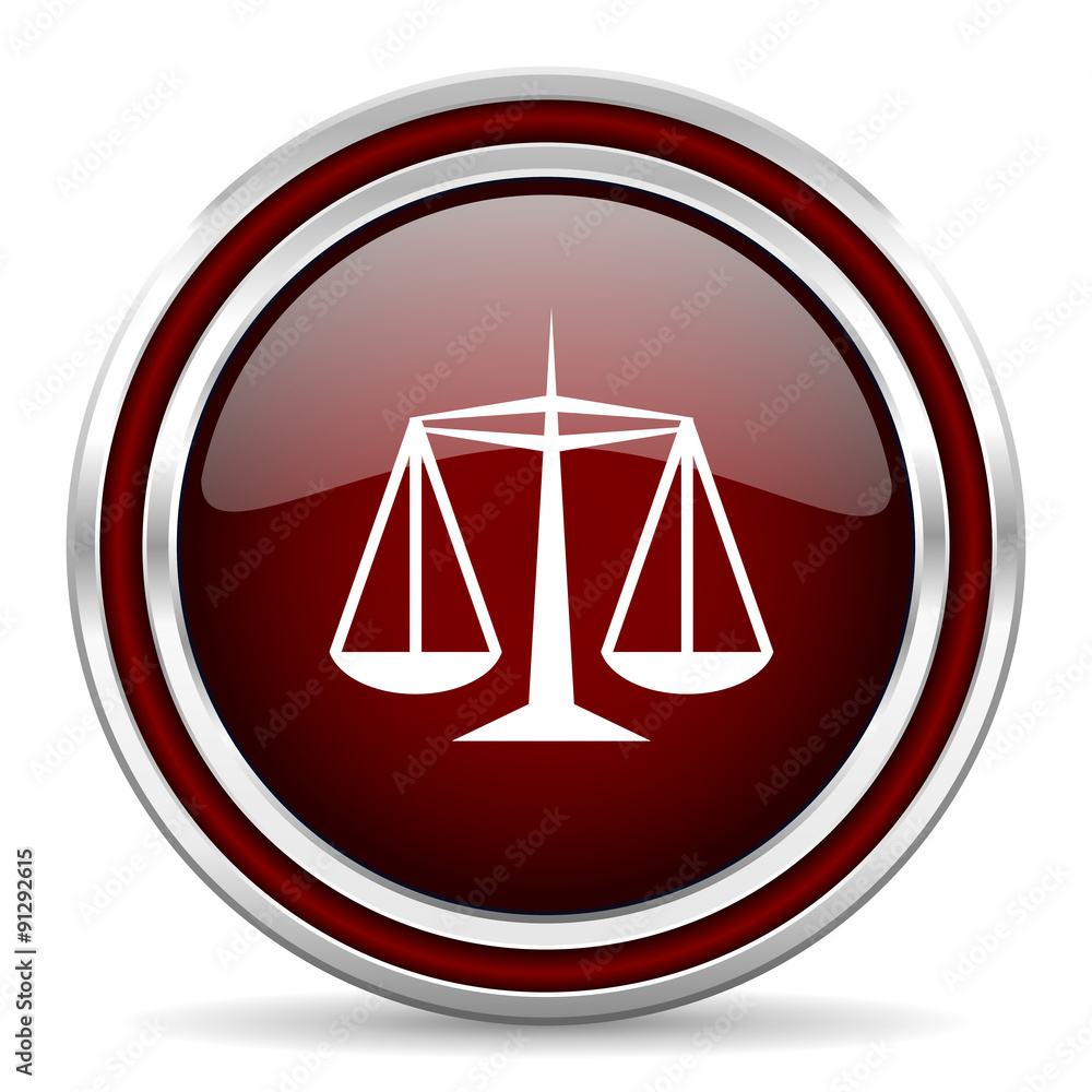 justice red glossy web icon justice red glossy web icon