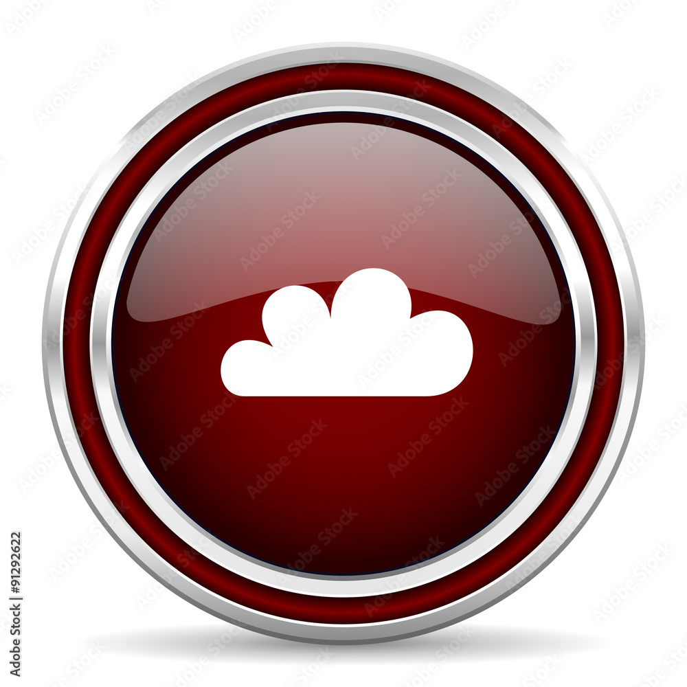 cloud red glossy web icon cloud red glossy web icon