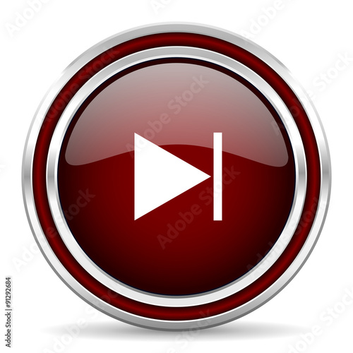 Free Download next red glossy web icon - GFXLoad