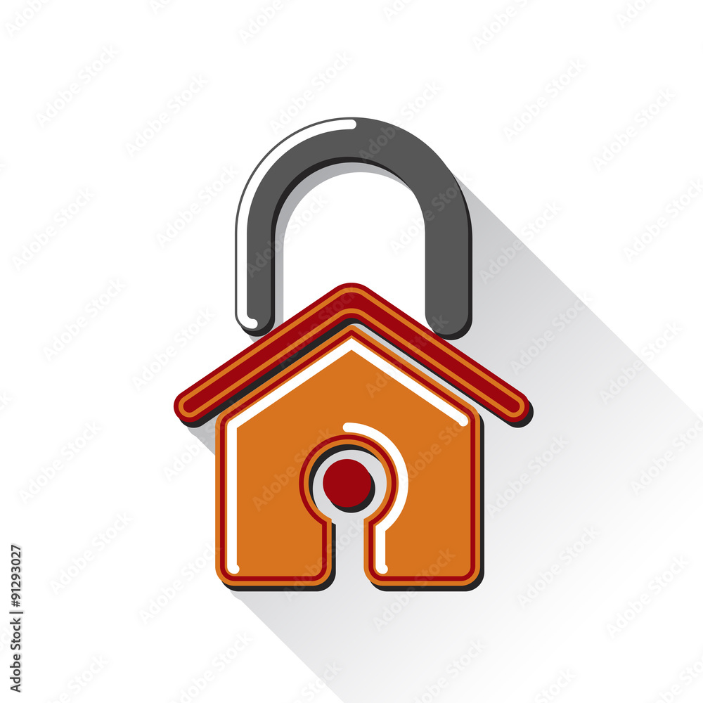 Locked house, vector Locked house, vector