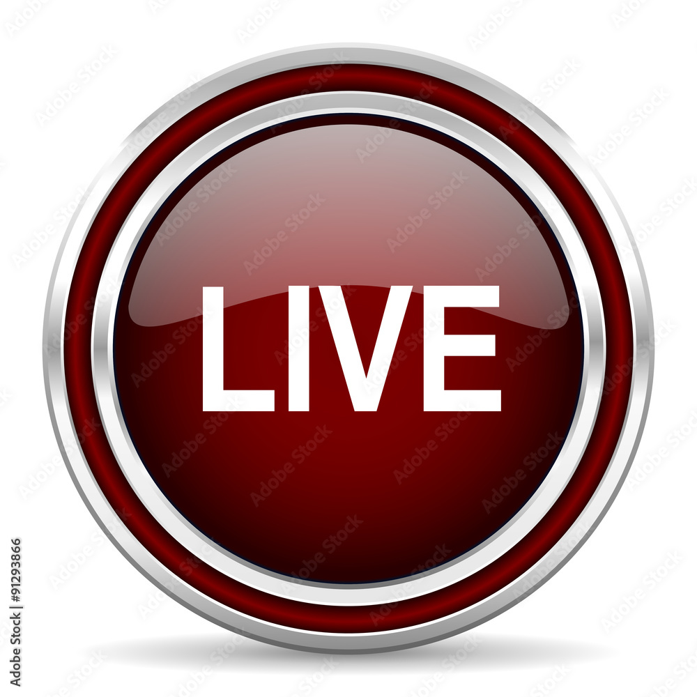live red glossy web icon live red glossy web icon