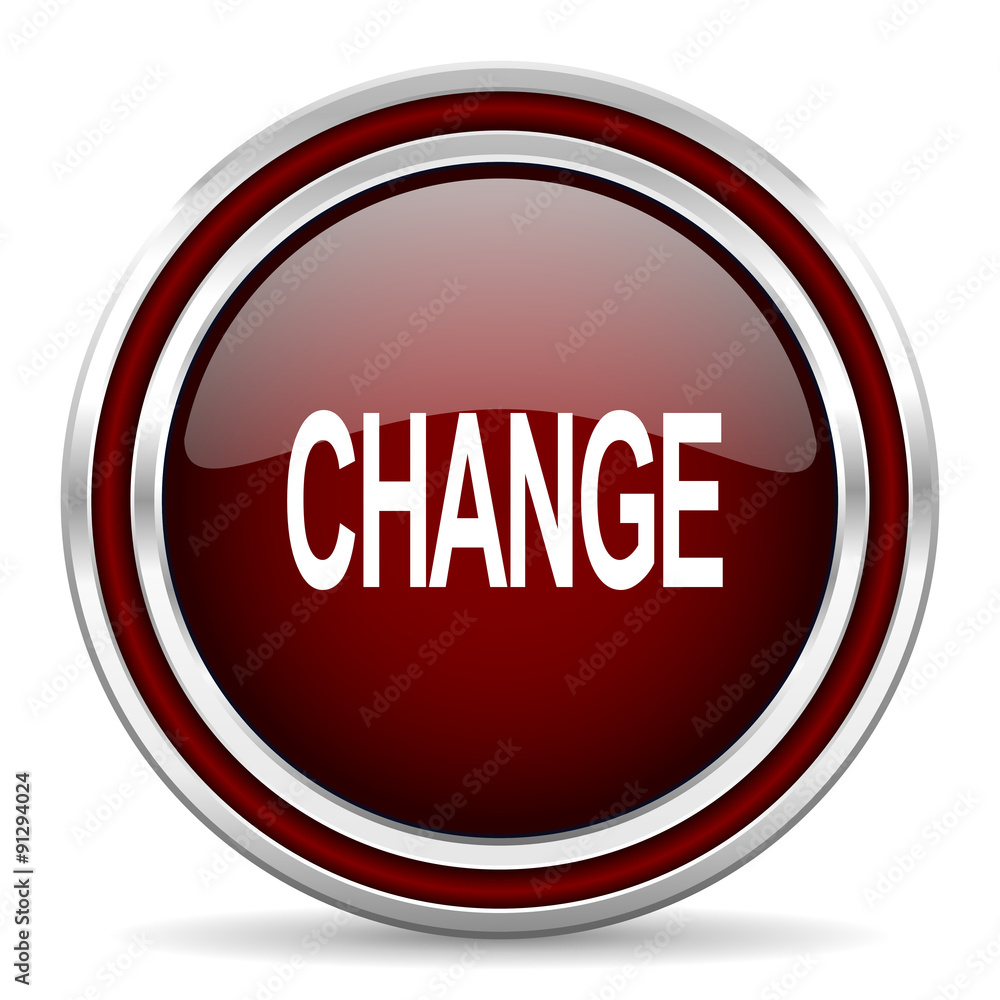 change red glossy web icon change red glossy web icon