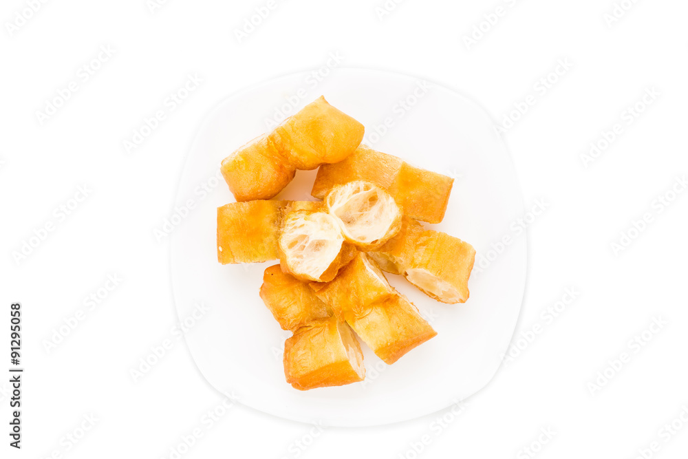 Fried bread stick or popularly known as You Tiao, a popular Chinese delicacy Fried bread stick or popularly known as You Tiao, a popular Chinese delicacy